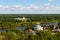 Aerial view of the Znamensky monastery, River Klyazma and Gorokhovets Russia