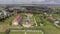 Aerial view of Zolochiv Castle in Lviv region, Ukraine