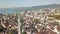 Aerial view of Zurich downtown