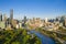 Aerial viewof Melbourne CBD in the morning