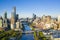 Aerial viewof Melbourne CBD in the morning