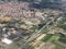 Aerial views from an airplane over Campania, Italy