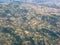 Aerial views from an airplane over Campania, Italy