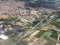 Aerial views from an airplane over Campania, Italy