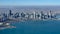 Aerial views of Chicago and Lake Michigan