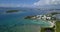 Aerial views of the islands and marina of Guadeloupe