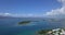 Aerial views of the islands and marina of Guadeloupe