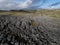 Aerial views of Limestone Pavement near Malham with Comb Hill and Dean Moor Hill in the distance