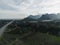 Aerial views of mountain ranges in Antalya Turkey