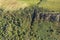 Aerial views of ruins and round sheepfolds at Gortmore in Northern Ireland