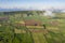 Aerial views on the typical abstract countryside of the east of Terceira Island, one of the islands of the AÃ§ores Azores