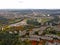 Aerial Vilnius city view from television tower