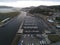 Aerial of Viveiro historical village in Lugo Galicia Spain