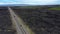 Aerial  of volcanic landscape of big island Hawaii