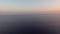 Aerial waterscape with vast sea at sunset