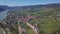 Aerial of Weisenkirchen, Wachau valley, Austria.