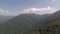 aerial white clouds and mountains