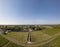 Aerial wiev Fronsac Vineyard landscape, Vineyard south west of France