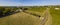 Aerial wiev Fronsac Vineyard landscape, Vineyard south west of France
