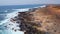 Aerial from the wild east coast on Aruba island