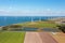 Aerial from wind turbines in the IJsselmeer in Friesland  in the Netherlands