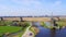 Aerial from windmills at Kinderdijk in the Netherlands