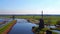 Aerial from windmills at Kinderdijk in the Netherlands