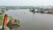 Aerial from windmills Zaanse Schans in the Netherlands