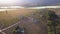 Aerial of a wine farm in Cape Town, South Africa