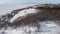 Aerial winter panorama view of the neighborhood on the banks of the river