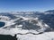 Aerial winter view of Batak Reservoir, Bulgaria