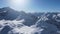 Aerial Winter view of Rila mountain near Musala peak, Bulgaria