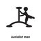 Aerialist man icon vector isolated on white background, logo con