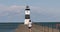 Aerie Harbor Pierhead lighthouse Pennsylvania tourism 4K