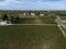 Aeriel view on rows of Merlot red grapes in Saint-Emilion wine making region in Pomerol, right bank in Bordeaux, ripe and ready