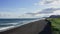 Aero frame, beach, waves, sea, water, nature, Kamchatka