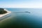 Aero photo drone beach palanga lithuania on a sunny day