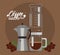 Aero press and moka coffee brewing methods