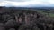 Aero view .Peckforton Castle is a Victorian country house built in the style of a medieval castle. Cheshire, England.