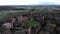 Aero view .Peckforton Castle is a Victorian country house built in the style of a medieval castle. Cheshire, England.