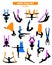 Aero Yoga Black White Icon Set