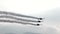 Aerobatic aircraft in flight in the sky