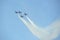 Aerobatic flying display by Republic of Singapore Air Force (RSAF) Black Knights at Singapore Airshow