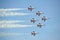 Aerobatic flying display by Republic of Singapore Air Force (RSAF) Black Knights at Singapore Airshow