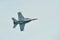 Aerobatic flying display by Royal Australian Air Force (RAAF) F-18 Hornet at Singapore Airshow