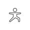 Aerobic exercise line icon