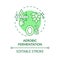 Aerobic fermentation green concept icon