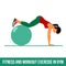 Aerobic icons. Ball exercise