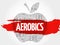 Aerobics apple word cloud