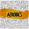 Aerobics word cloud collage